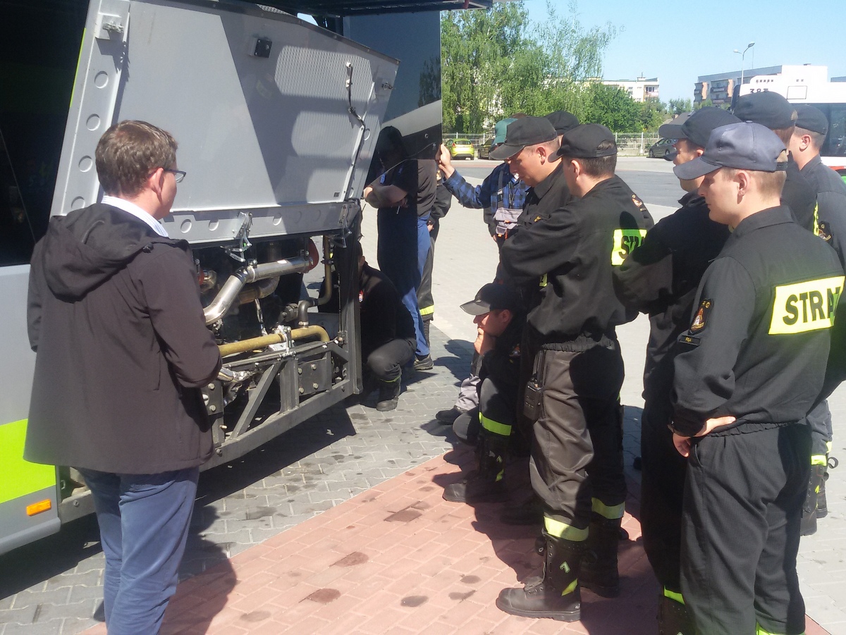 szkolenie autobusu straż pożarna - KP PSP Piła  brg. Zbigniew Szukajło