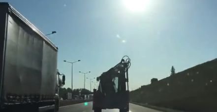 koparka na A2 - Autostrady Polska