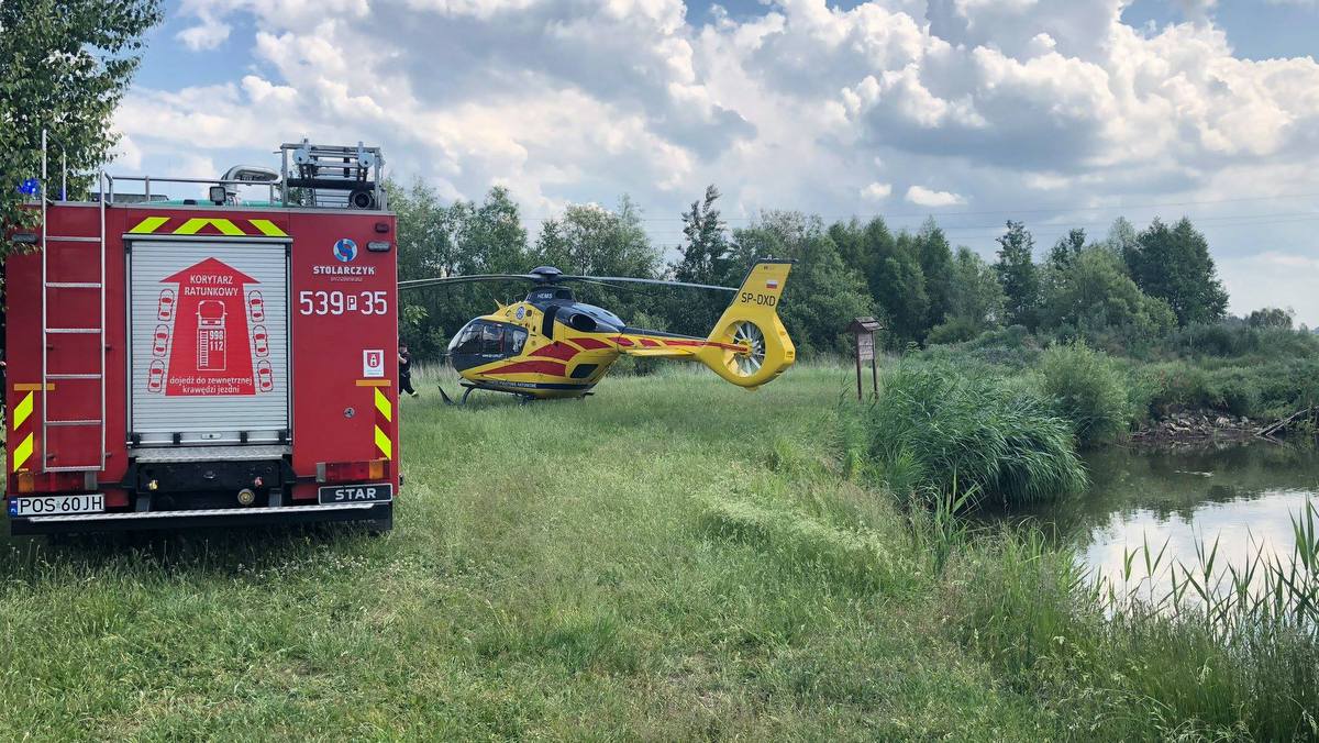 śmierć nad stawem lpr odolanów śmigłowiec helikopter - OSP KSRG Odolanów