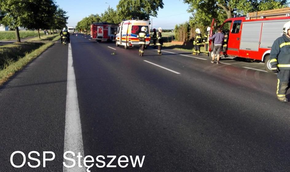 wypadek dk5 stęszewe - OSP Stęszew