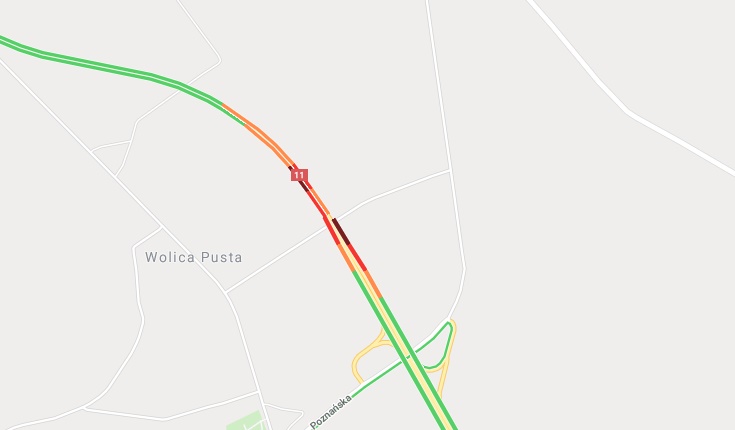 WYPADEK JAROCIN - GoogleMapy