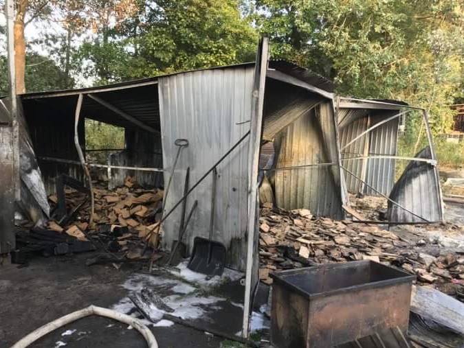 pożar natolin szamocin podpałki - OSP Szamocin