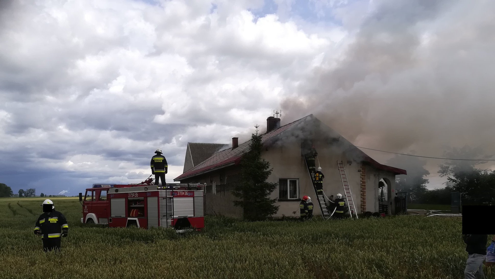 pożar spławie - KSRG Golina