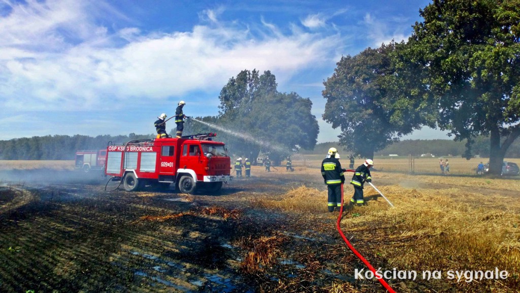 pożar kościan - Kościan na sygnale