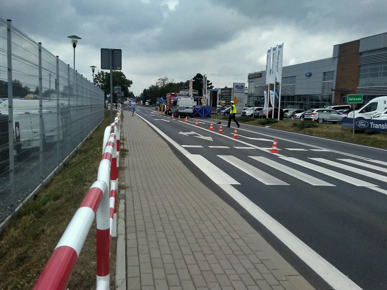 wypadek potrącenie pieszego Jelonek - Pomoc Drogowa Car Center