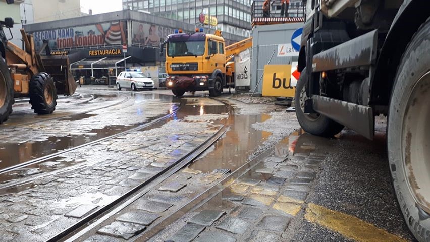 zerwana sieć trakcyjna św marcin gwarna poznań - Wojciech Sikorski