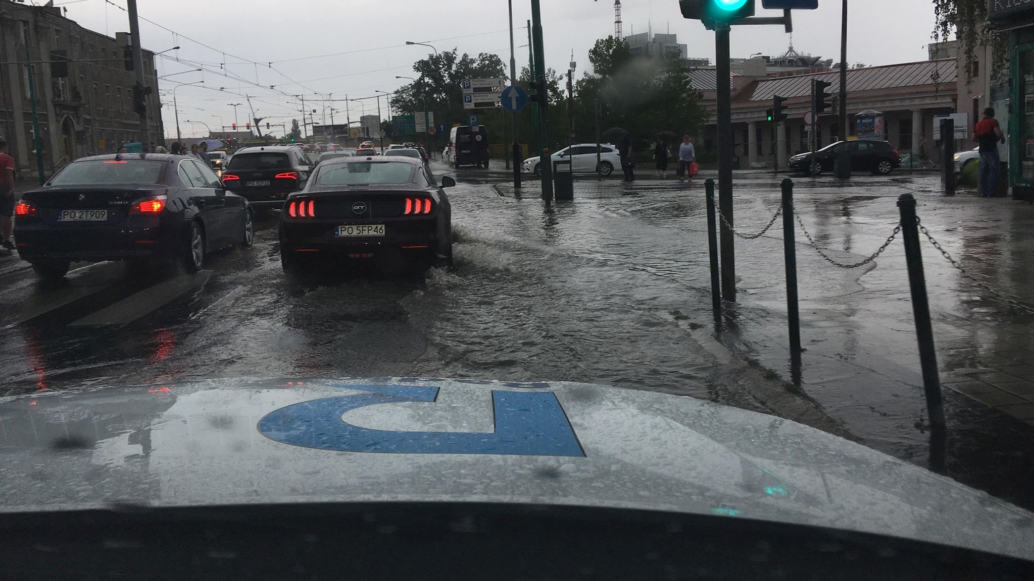 burza ulewa ulice rzeki poznań - Jacek Butlewski
