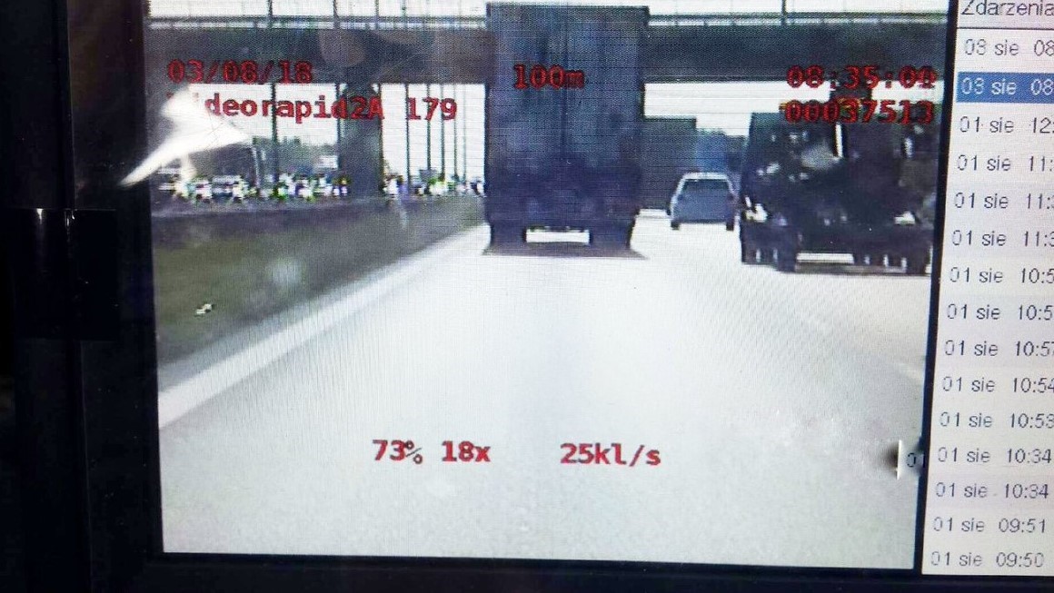 wyprzedzający tir - Andrzej Borowiak Twitter