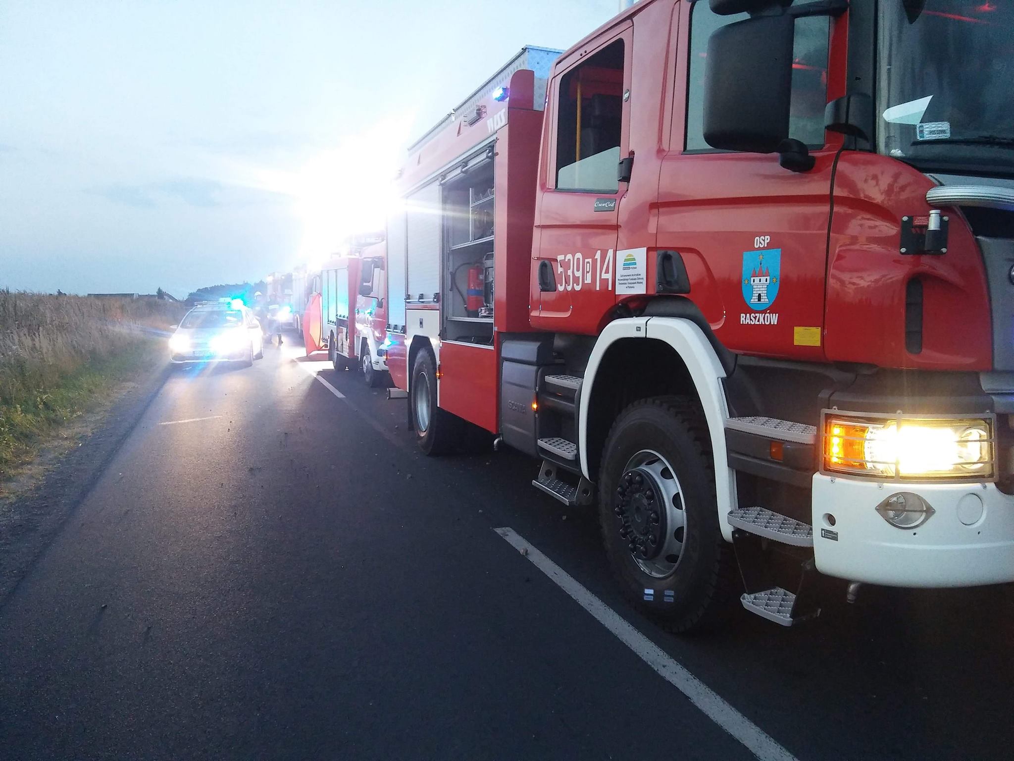 wypadek poranny - JOT KSRG Raszków