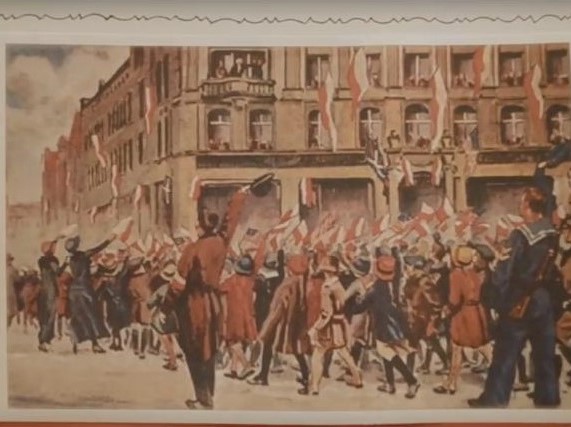 kadr z filmu o powstaniu wielkopolskim - Kadr z filmu konkursowego Stowarzyszenia Aktywni na Targowej ze Skaryszewa