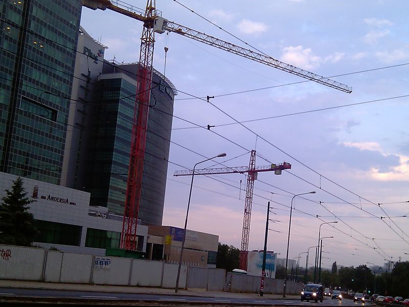 Dźwig budowlany - pl. Andersa - Grzegorz Ługawiak