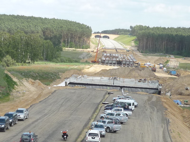 Budowa autostrady - widok z powietrza - Krzysztof Sadowski