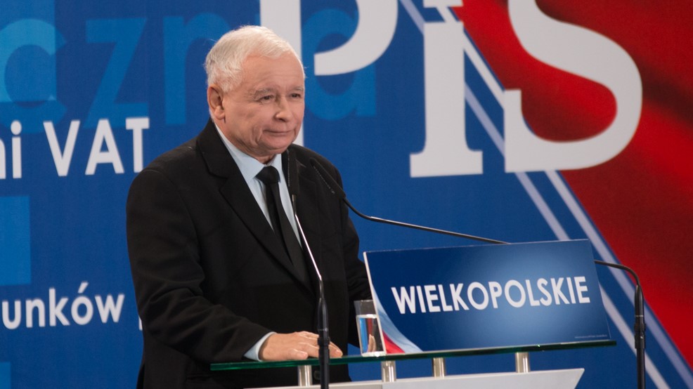 Jarosław Kaczyński podczas konwencji pis w Poznaniu - Leon Bielewicz