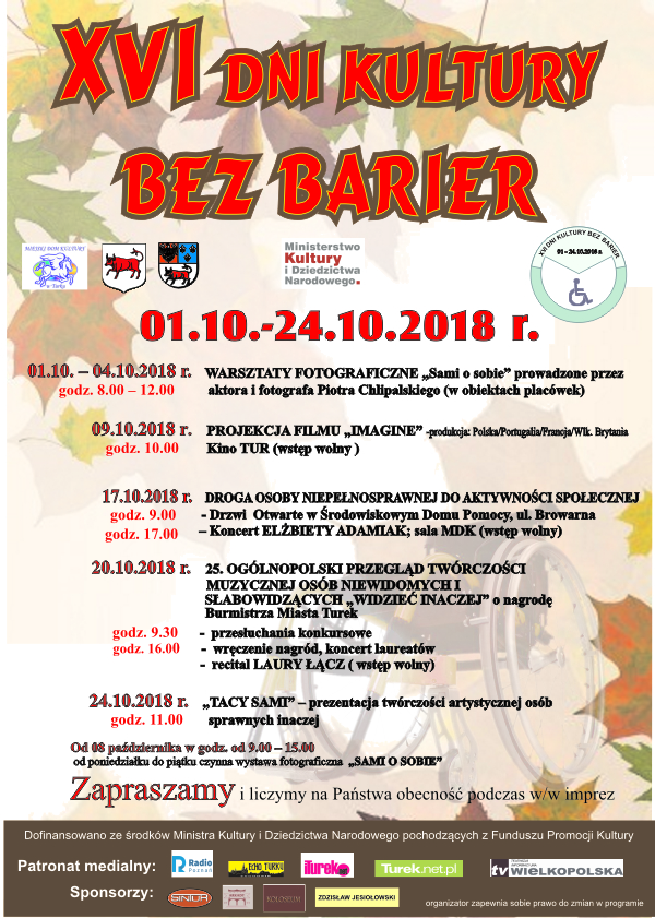 plakat A3-DNI KULTURY BEZ BARIAR-DRUK - Materiały prasowe