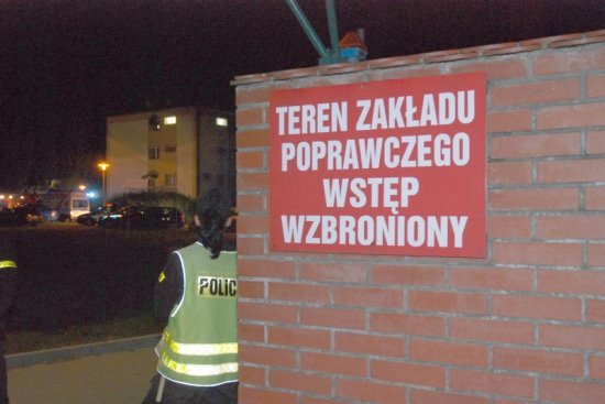 Teren zakładu poprawczego - straż pożarna