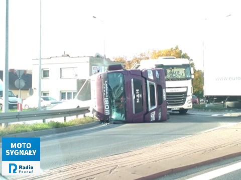 wypadek kościan ciężarowka rondo - Michał