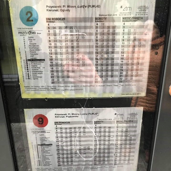 rozkład jazdy deszcz - FB: Spotted MPK