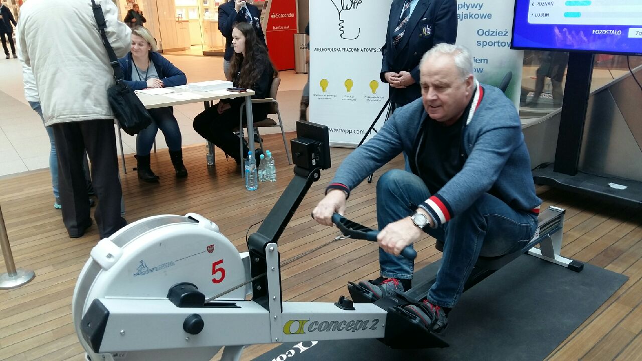 wiosłowanie ergometr wyścig - Magda Konieczna - Radio Poznań