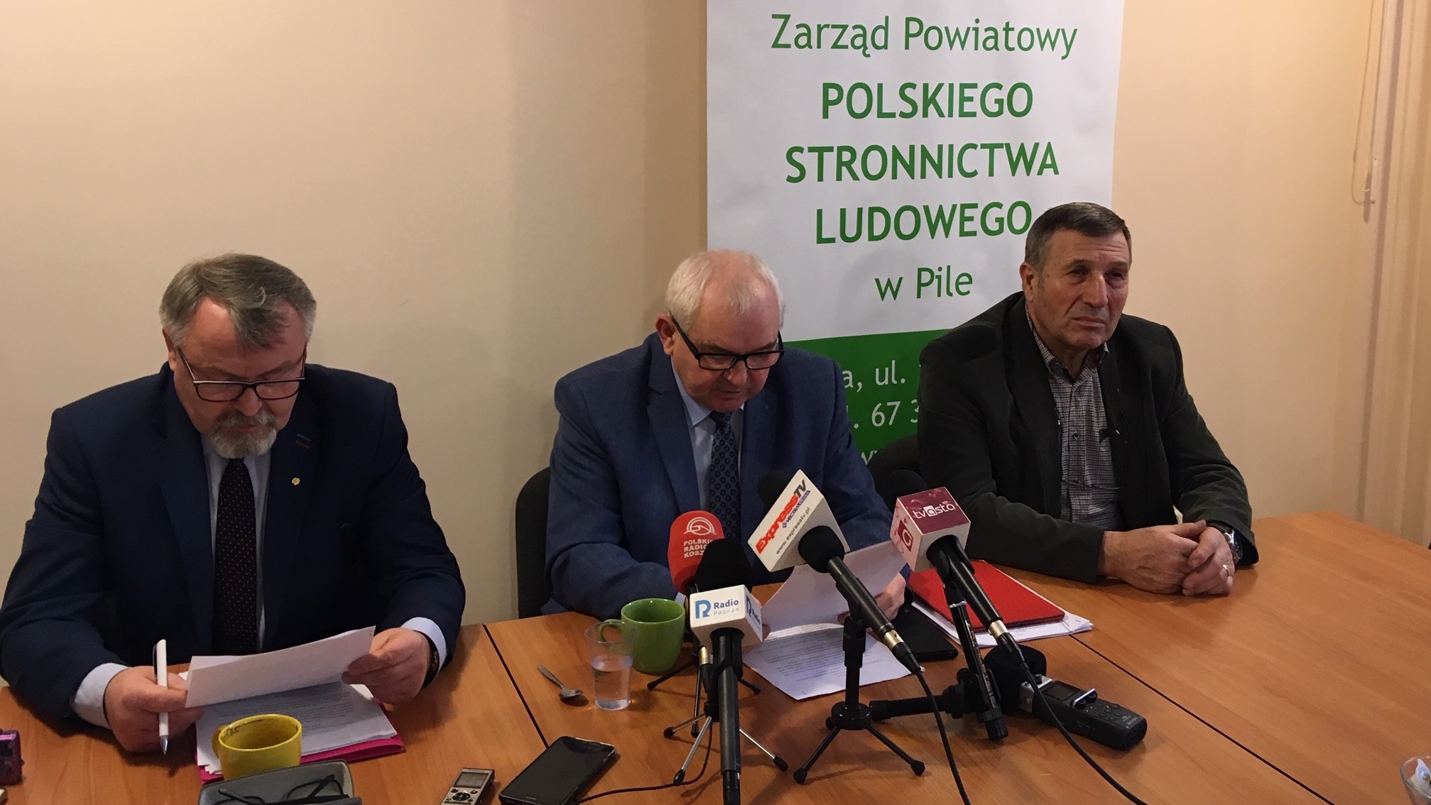 piła konferencja prasowa psl ludowcy - Przemysław Stochaj, Radio Poznań