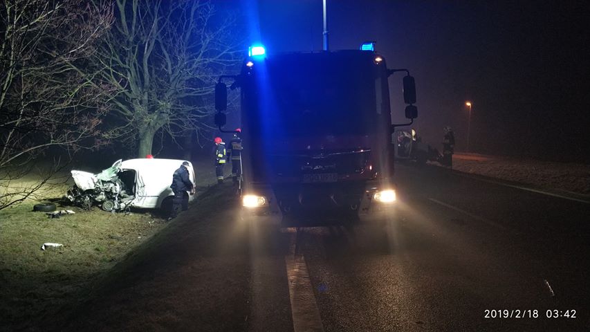 dk 32 wypadek straż pożarna - Wolsztyn112