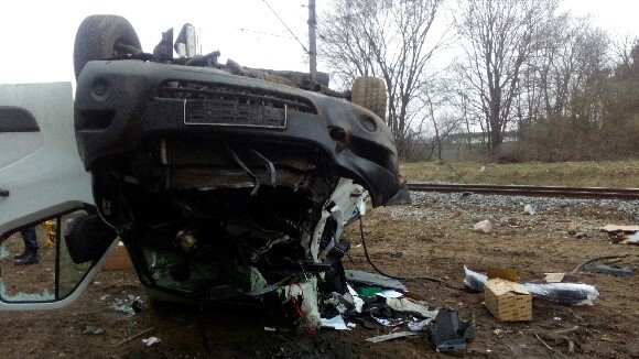 Wypadek na przejeździe kolejowym pod Obornikami  - KPP Oborniki