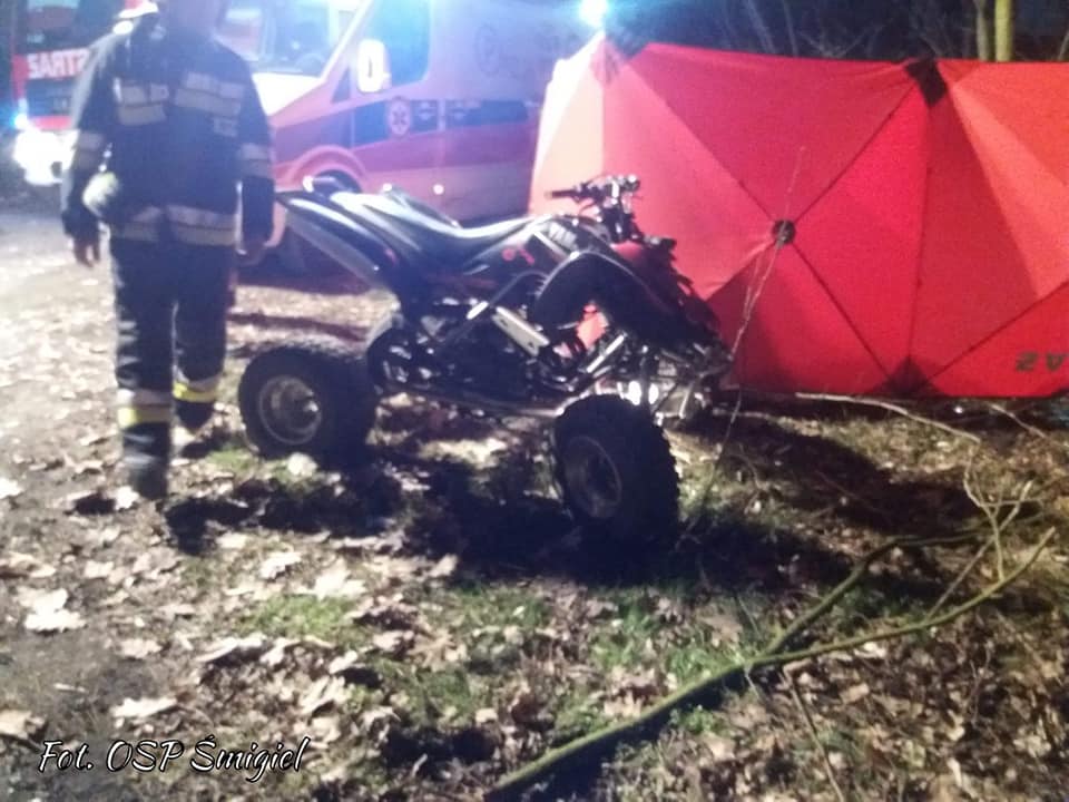 quad wypadek kościan - OSP KSRG Śmigiel
