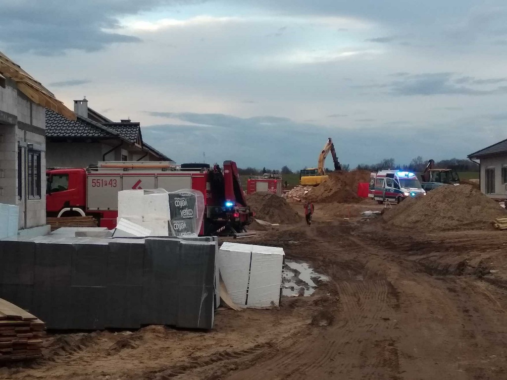 wypadek budowa szydłowo - OSP Szydłowo