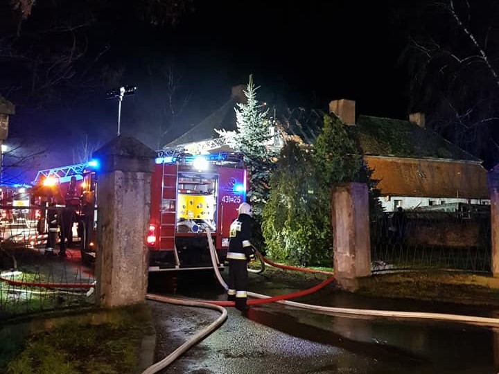 pożar domu wydawy koło ponieca -  OSP JOT Krobia