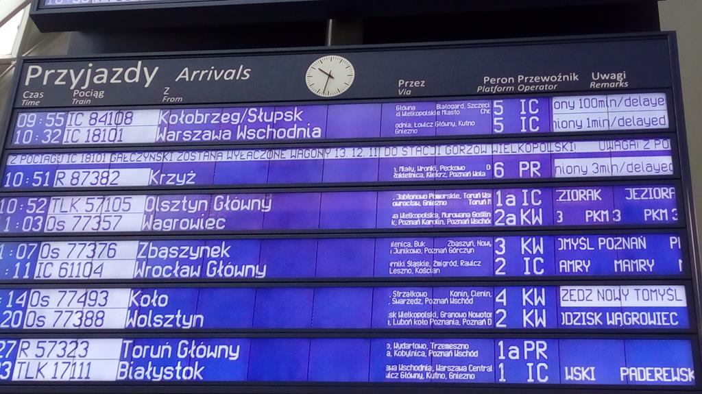 opóźnienia pkp tablica - Leon Bielewicz