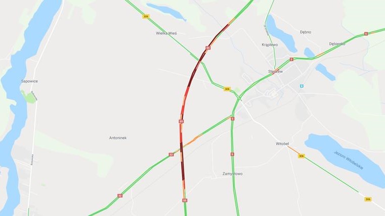 wypadek s5 mapa - Google Maps