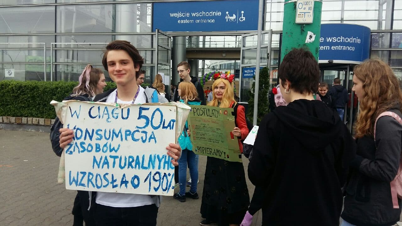 demonstracja młodych w sprawie klimatu targi - Magdalena Konieczna