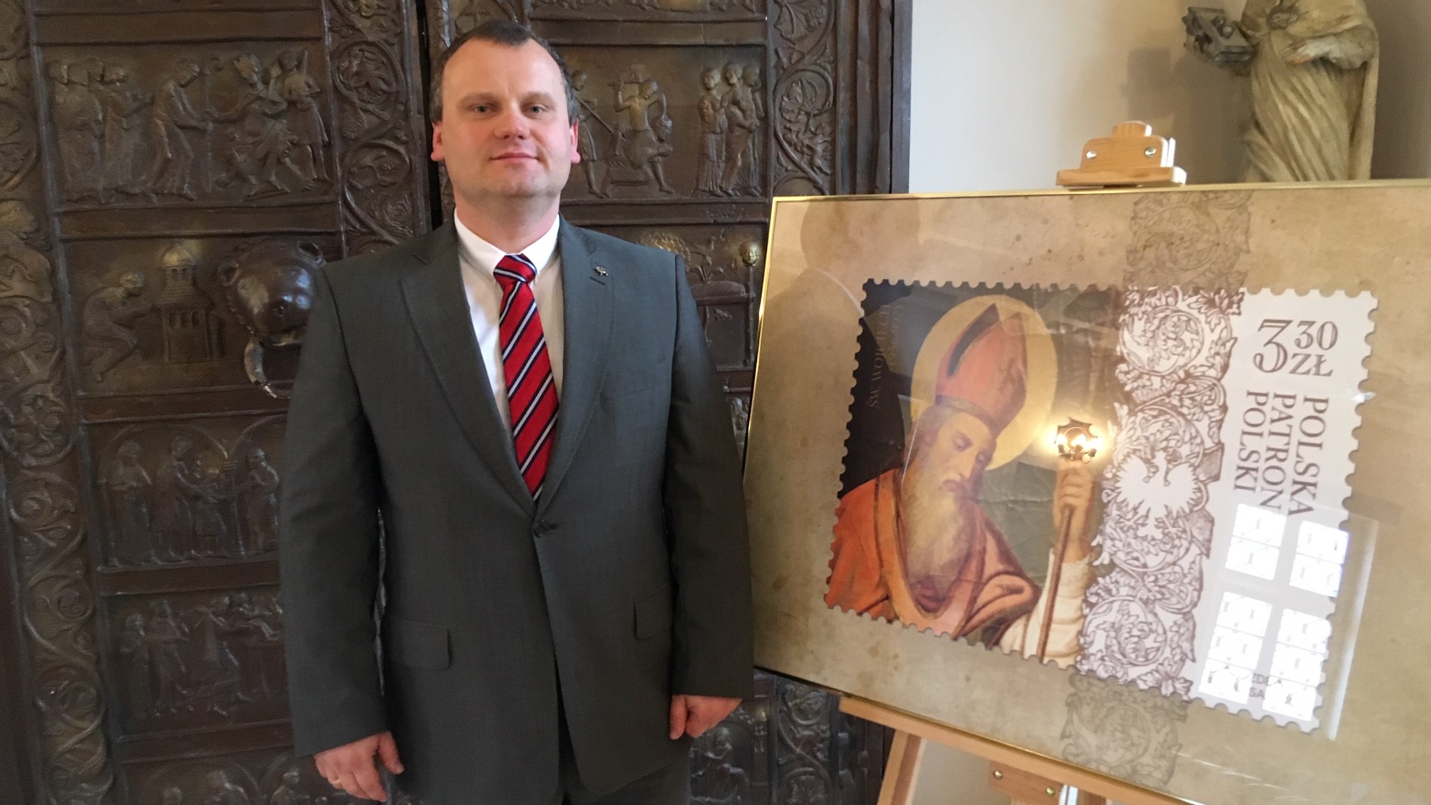 Św. Wojciech znaczek dyrektor regionalny poczty polskiej gniezno - Rafał Muniak