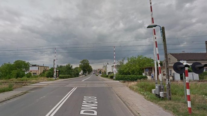 Kościan wiadukt remont przejazd kolejowy kolej budowa droga wojewódzka 308 - Google Maps