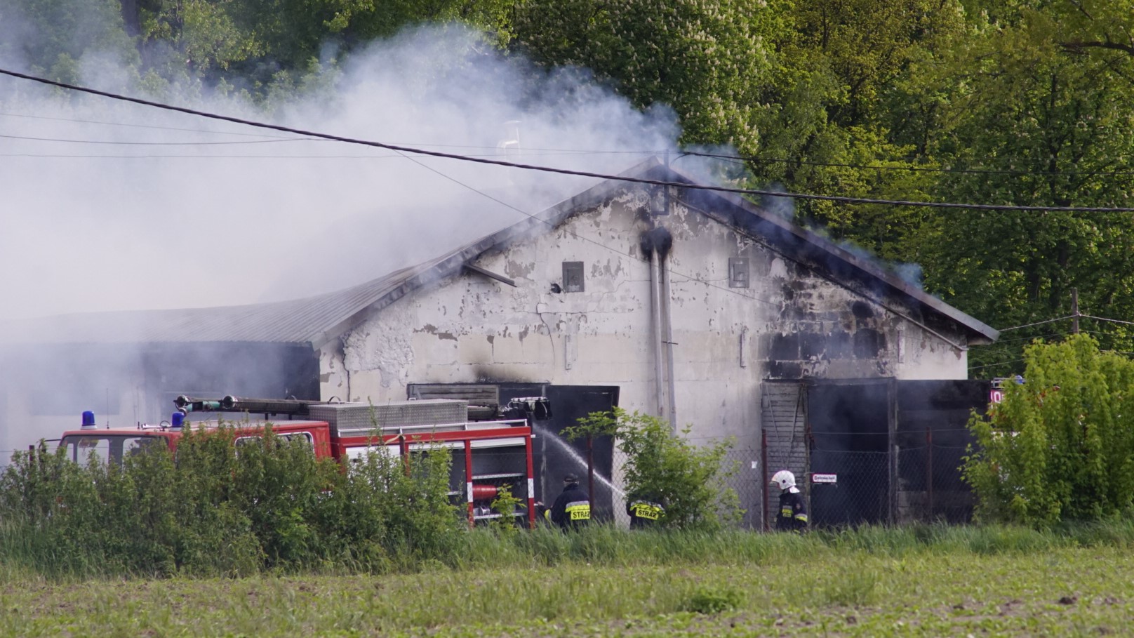 pożar Więckowice  - Waldemar Wylegalski  - Głos Wlkp