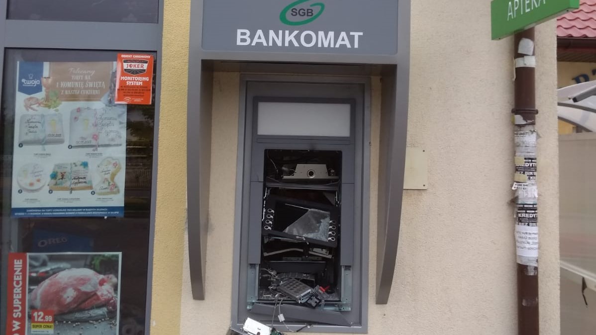wysadzony bankomat konin - Policja Konin