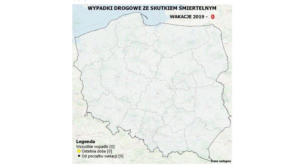 mapa śmierci wypadki drogowe policja - policja.pl