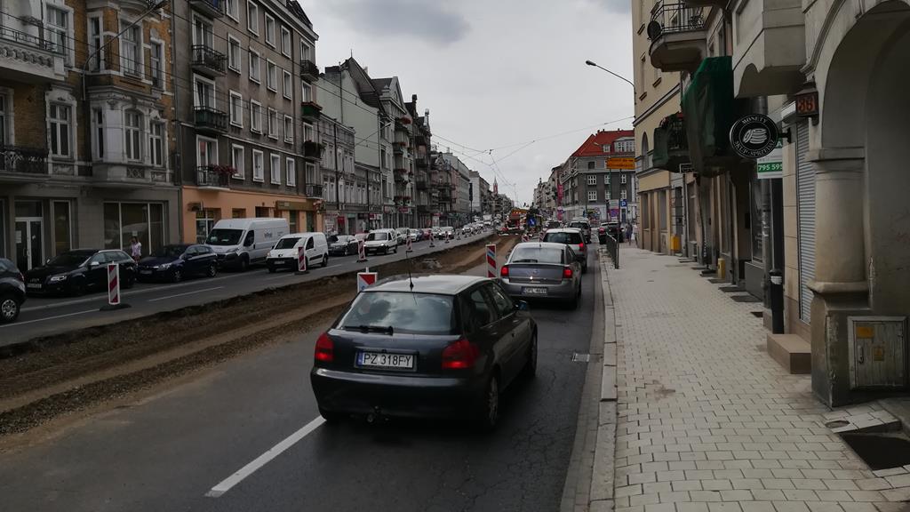 głogowska remont ciasno rowerzyści - Krzysztof Polasik