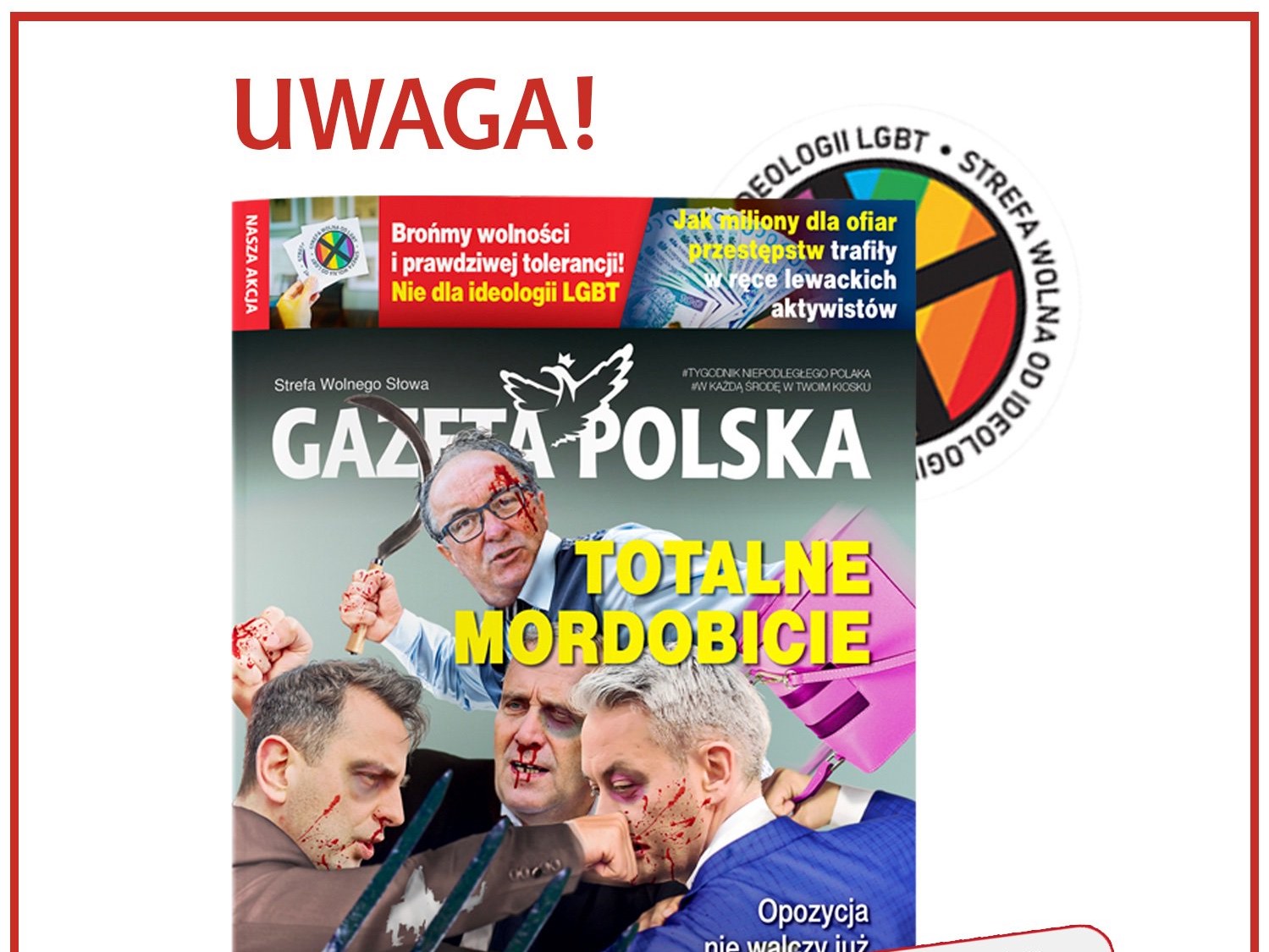 okładka gazety polskiej LGBT - TT: Gazeta Polska