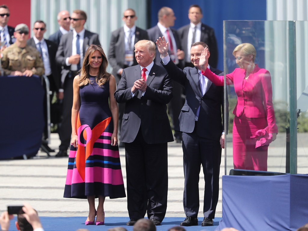 donald trump melania andrzej duda agata - Krzysztofowski - Wikimedia Commons
