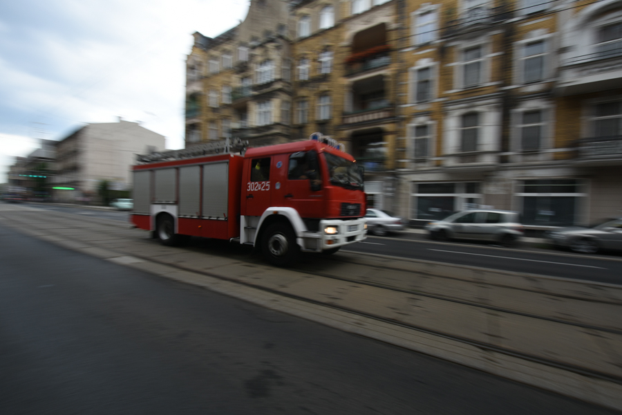 wóz strażacki straż pożarna wypadek - Wojtek Wardejn