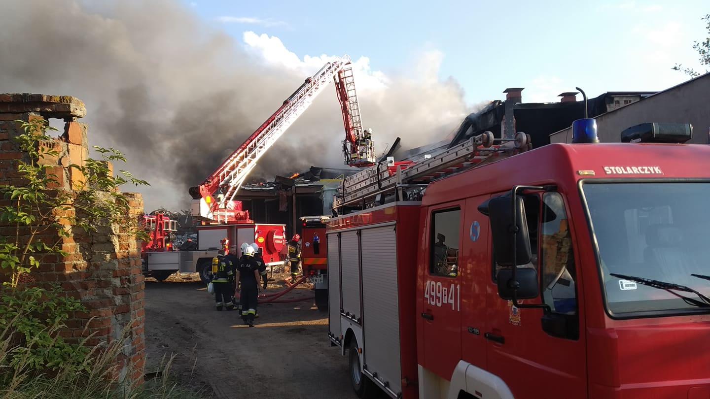 pożar cegielnia krotoszyn  - archiwum OSP Krotoszyn