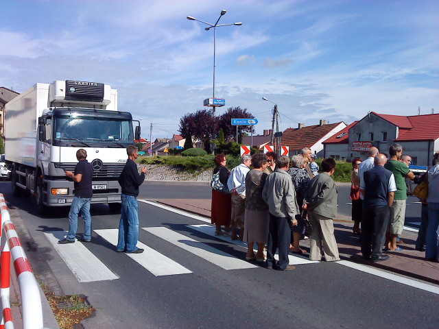 golina tiry mieszkańcy blokada - Iwona Krzyżak