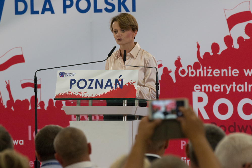 Konwencja PiS w Poznaniu Jadwiga Emilewicz Jarosław Kaczyński - Leon Bielewicz