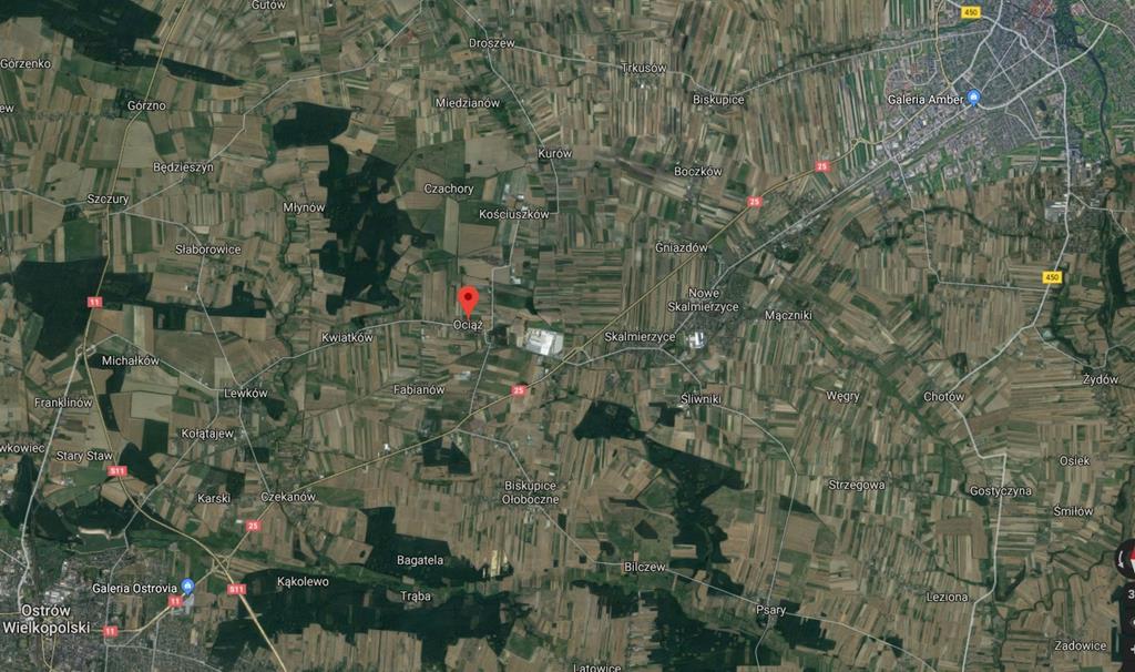 Ociaz wypadek - google.maps