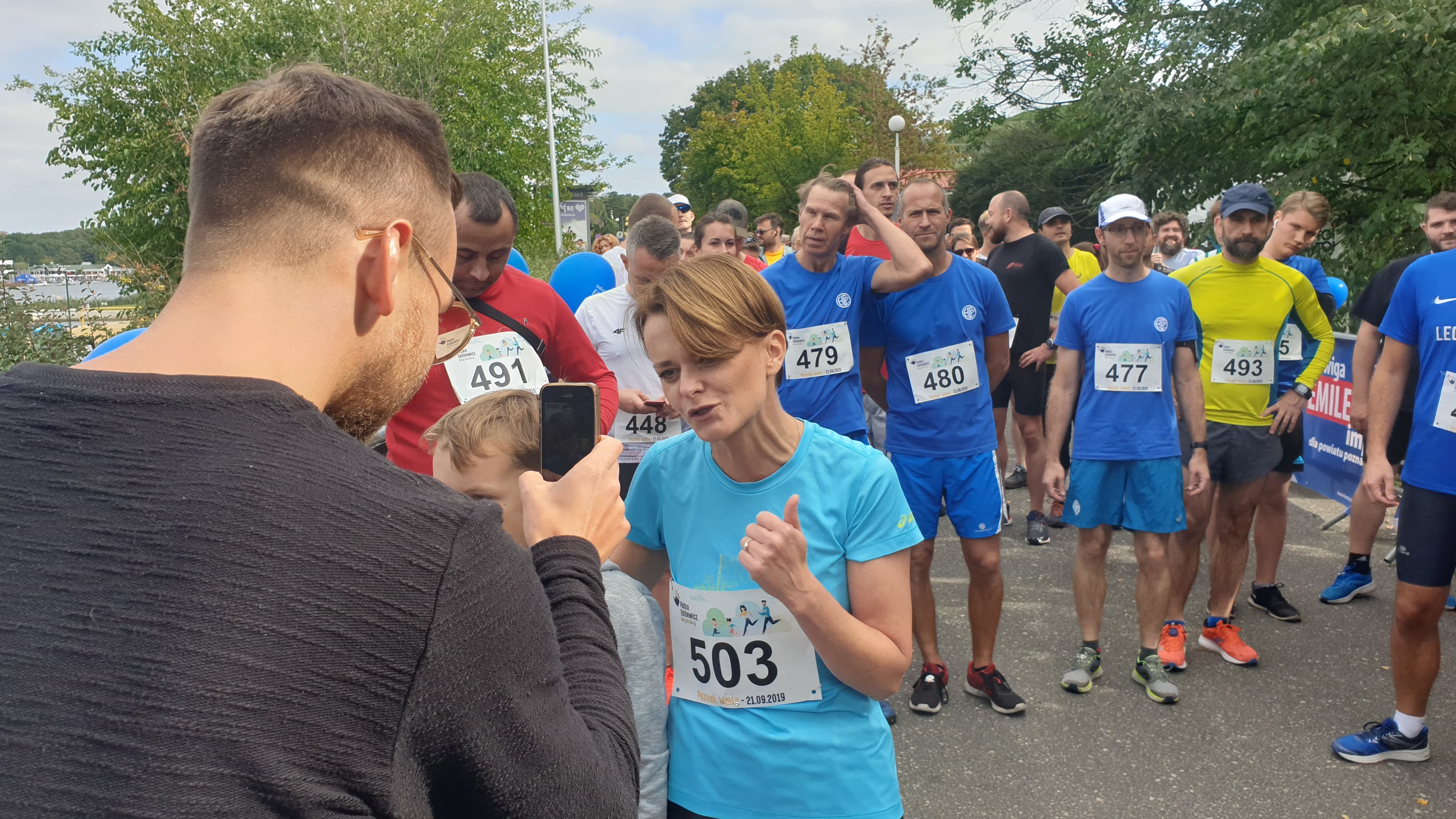 Minister Emilewicz bieg - Michał Jędrkowiak