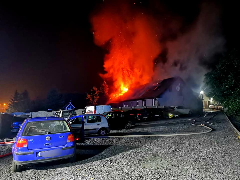 nocny pożar liszkowo piła - OSP Wyrzysk