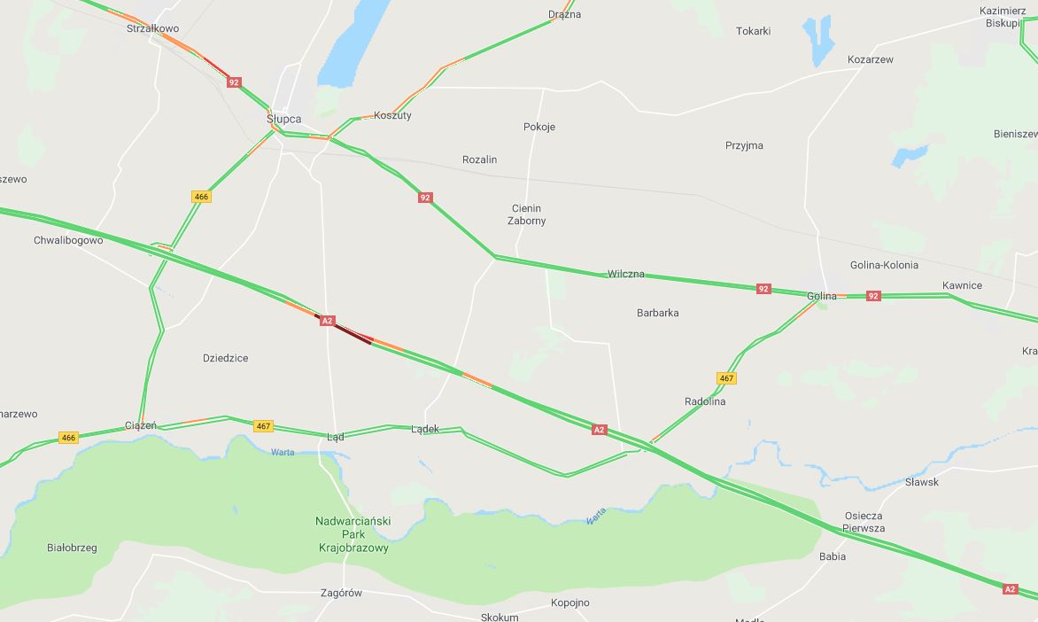 wypadek a2 - MotoSygnały