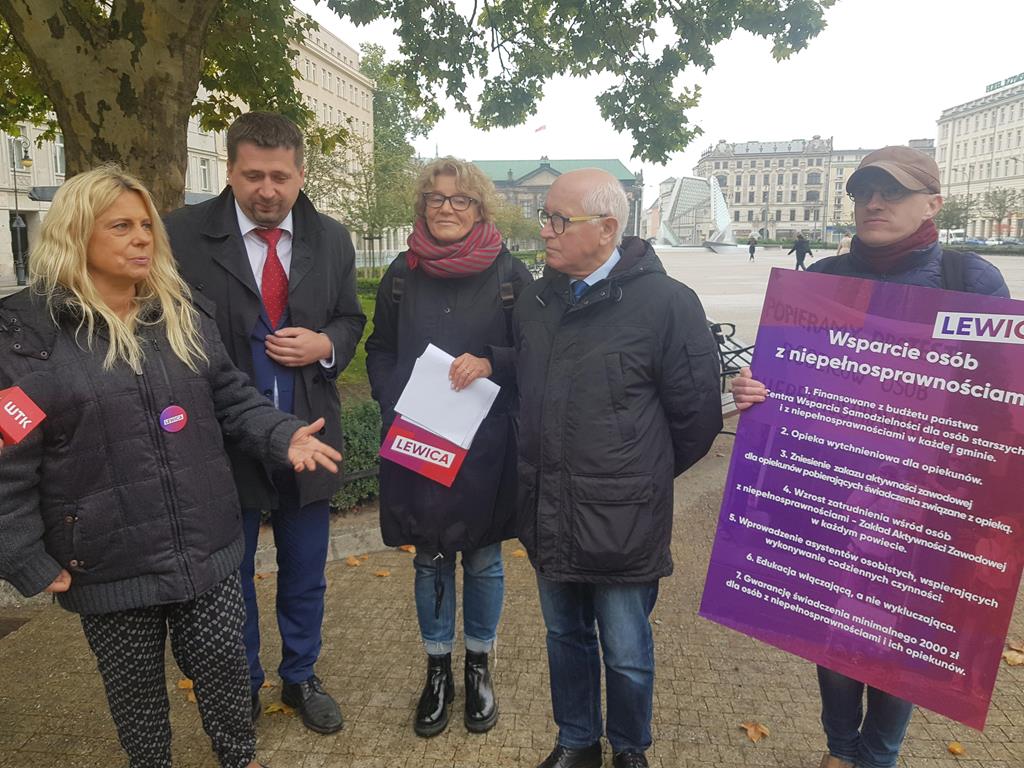 lewica konferencja o niepełnosprawnych Anna Wachowska-Kucharska - Hubert Jach