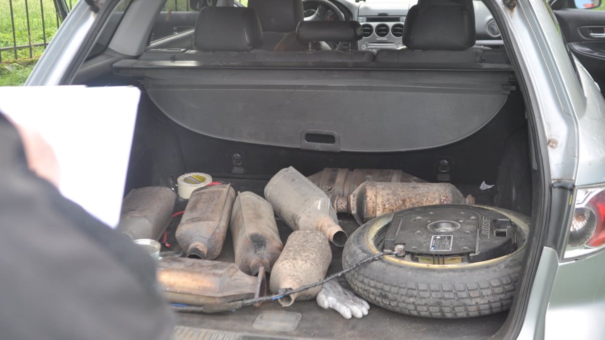 skradzione katalizatory Szamotuły - KPP Szamotuły