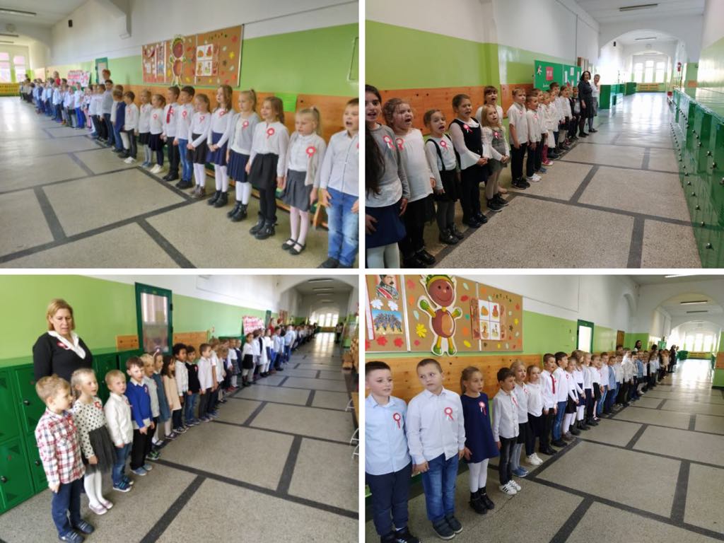 śpiewali hymn w szkole - Szkoła Podstawowa nr 26 im. Ryszarda Berwińskiego w Poznaniu